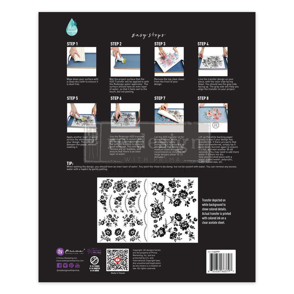 Blossomy - Transferfolien H2O Wasserschiebefolie | Redesign - Lioness Vintage