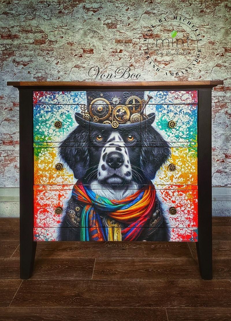 Diego Dog - Hund | Decoupage Seidenpapier | Mint by Michelle - Lioness Vintage