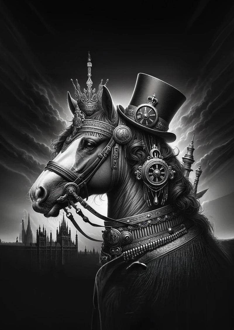 Hector Horse - Steampunk Pferd | Decoupage Seidenpapier | Mint by Michelle - Lioness Vintage