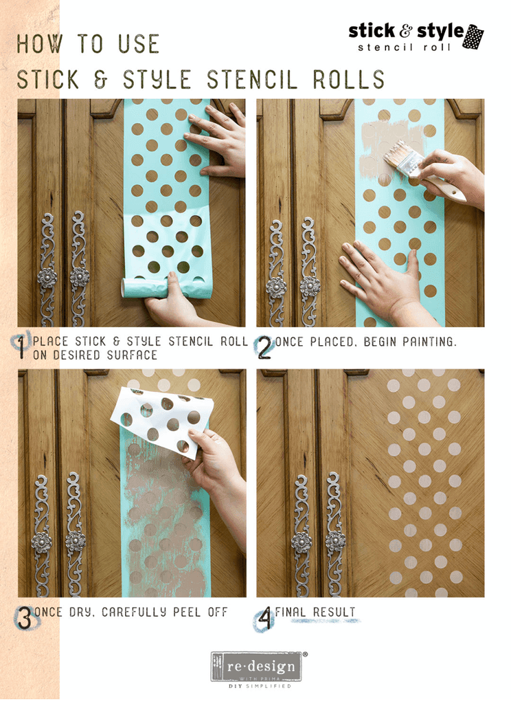 Mini dot - kleine Punkte | ReDesign | Schablone | Stick & Style - Lioness Vintage