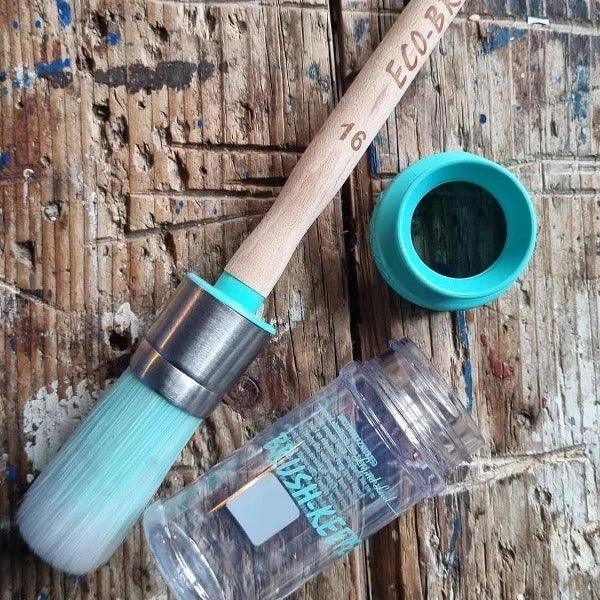 Rundpinsel mit Frischhaltebehälter | Brushkeeper & Deluxe Ecobrush - Lioness Vintage