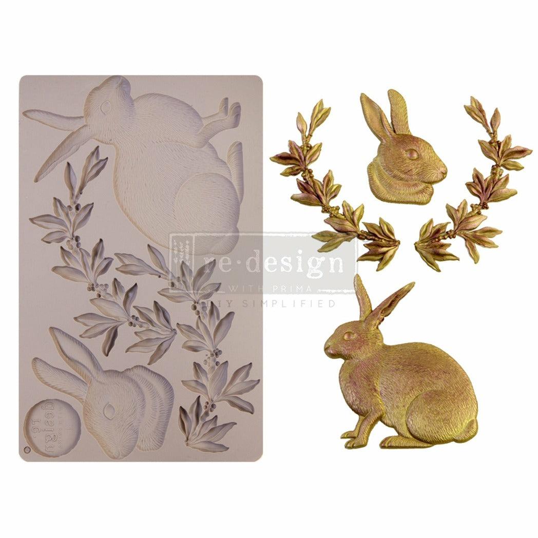Lioness Vintage / Redesign Bunny Mold Silicone - Easter Meadow Hare