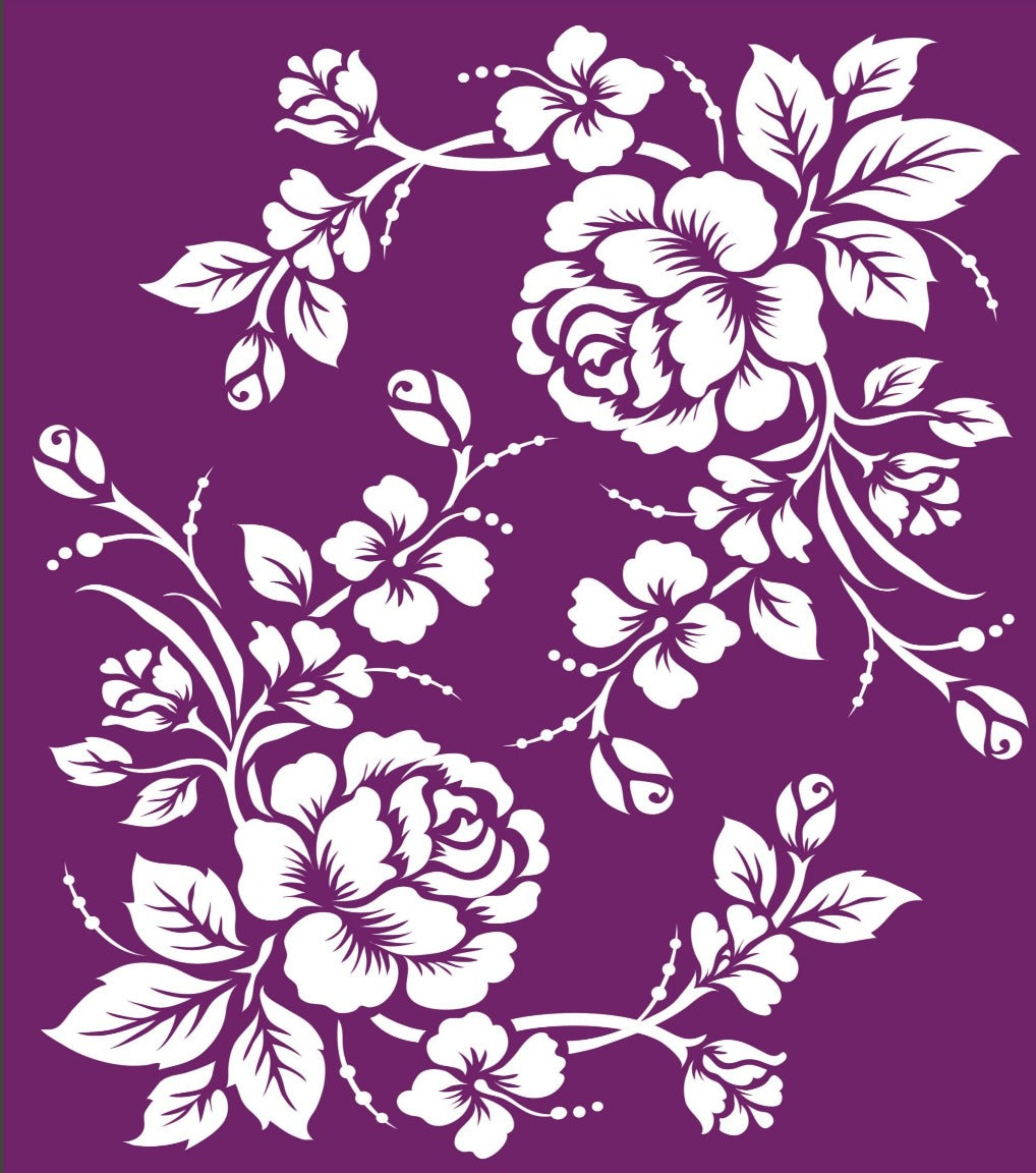 Möbelschablonen_kreidefarben_Silkscreen_belles_and_whistles_Roses_Stencil_bestellen