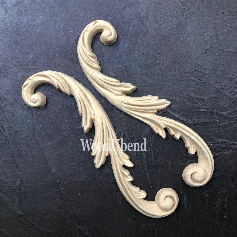 Ein Paar WoodUbend Scrolls WUB6006 20.7 x 7 cm - Lioness Vintage