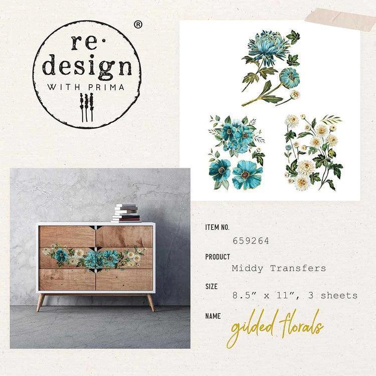 Gilded Floral | Redesign | Middy Transfers - Lioness Vintage