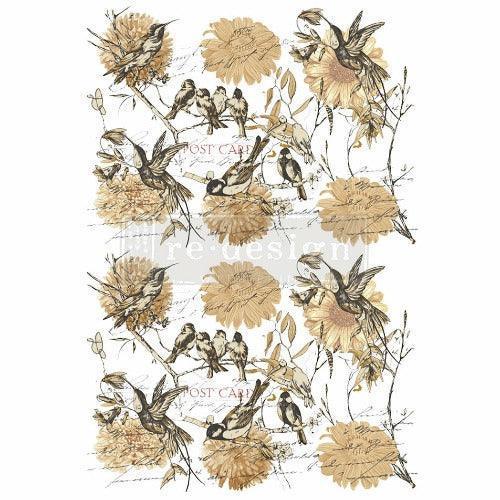 Großes Redesign Décor Transfers - Vintage Rustic, Vögel - Lioness Vintage