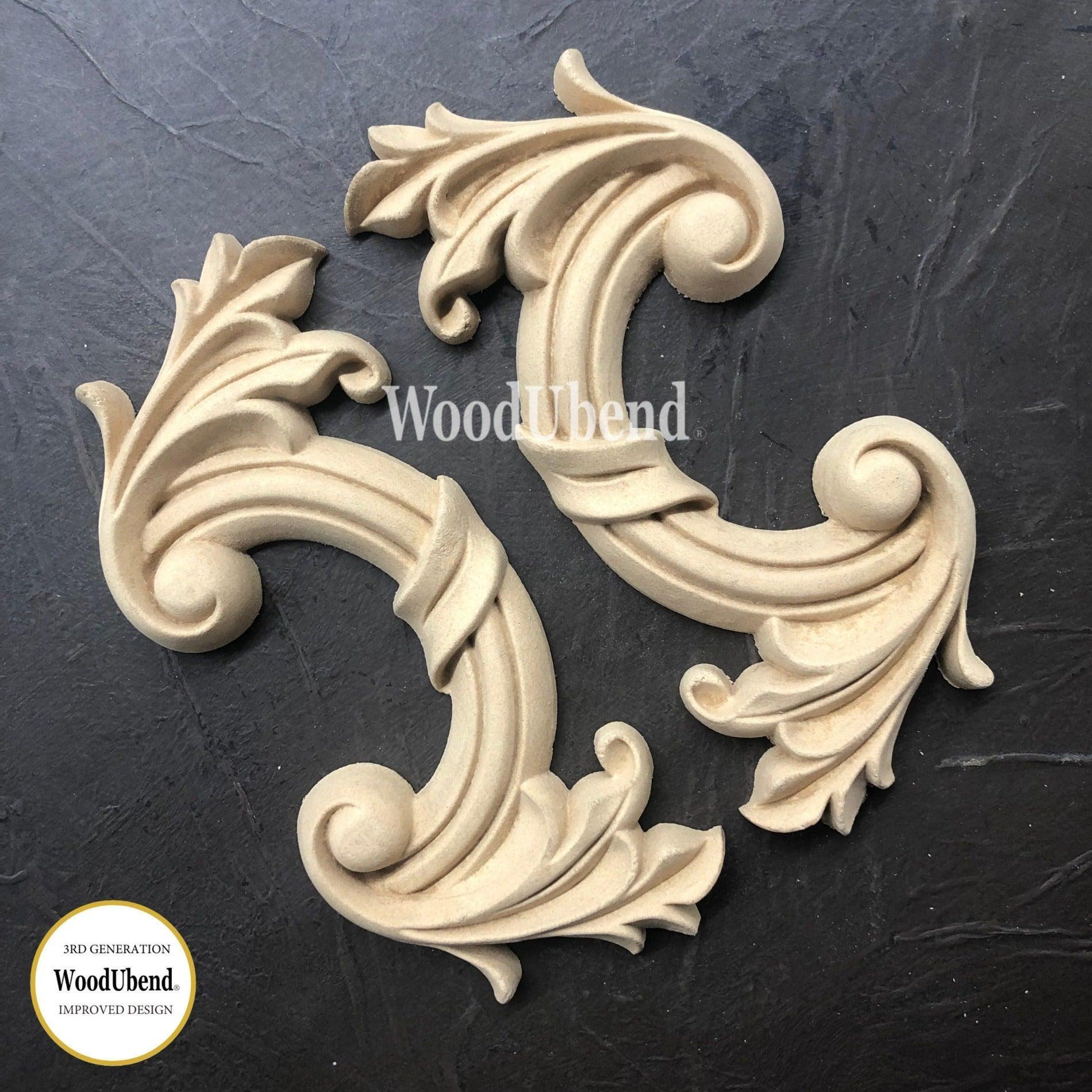 Paar Dekore Halbmonde, Two Crescents, woodUbend WUBX1017 - Lioness Vintage