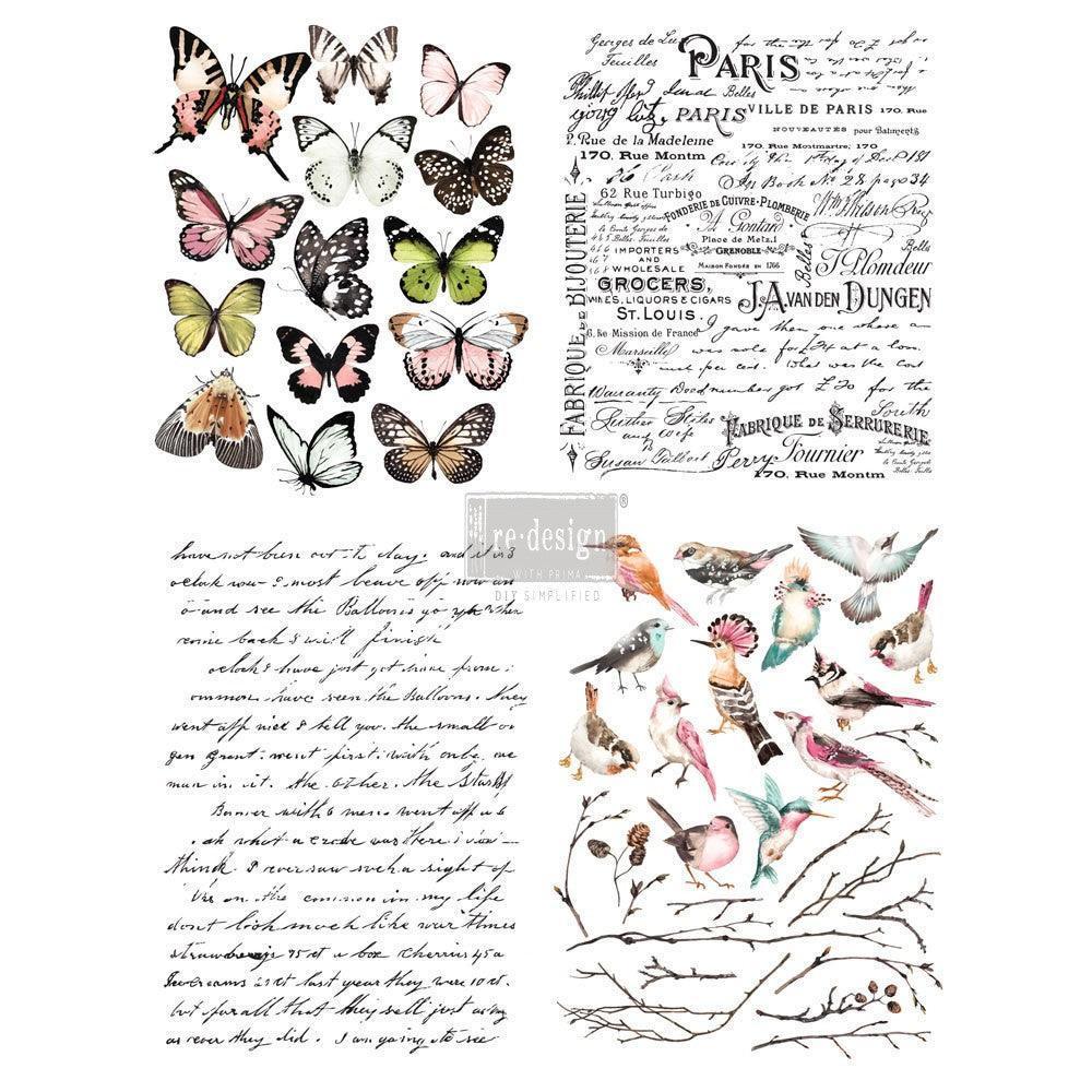 ReDesign Transfer - Parisian Butterflies - Schmetterlinge - Lioness Vintage