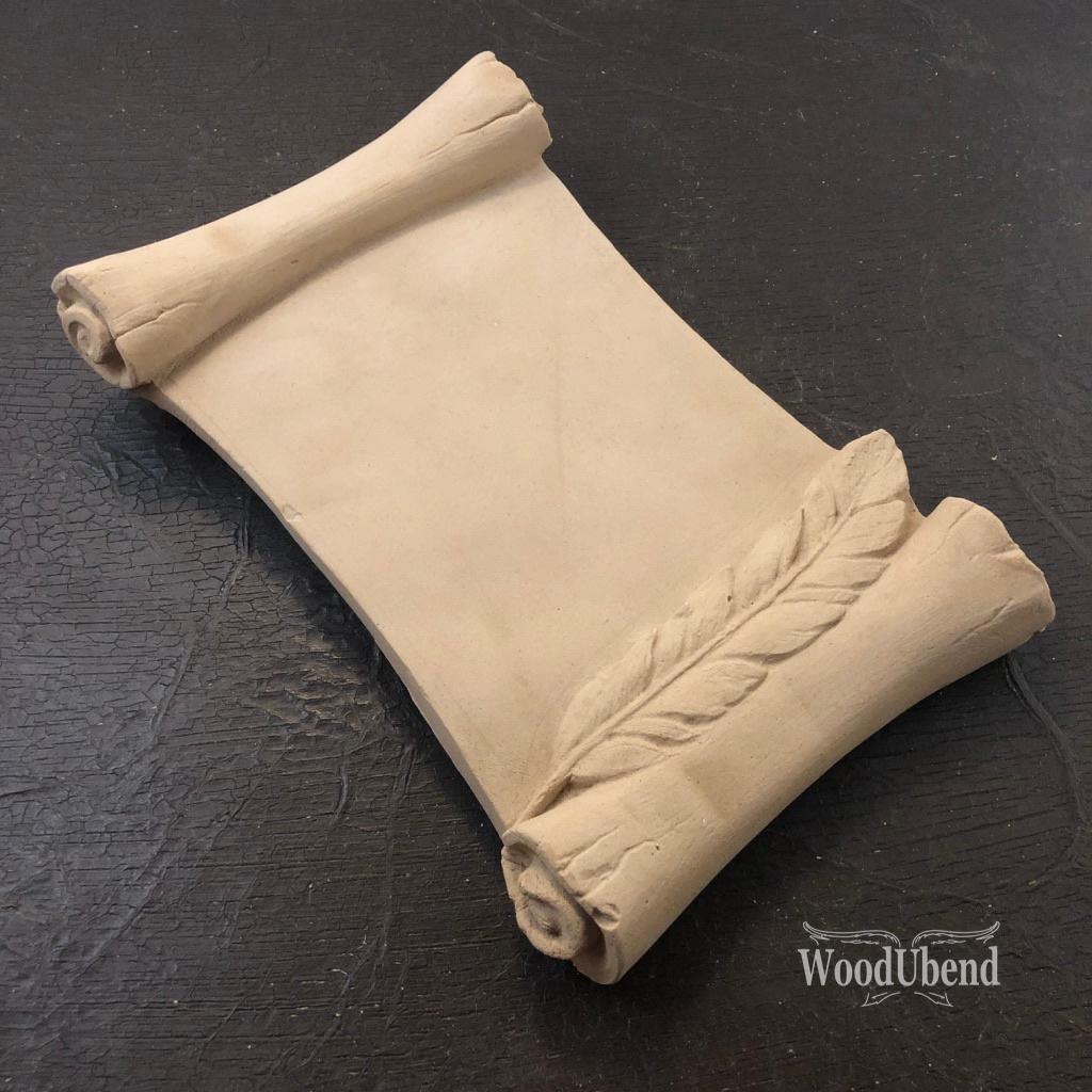 Schriftrolle mit Feder, woodUbend, WUB2013, Scroll Paper - Lioness Vintage
