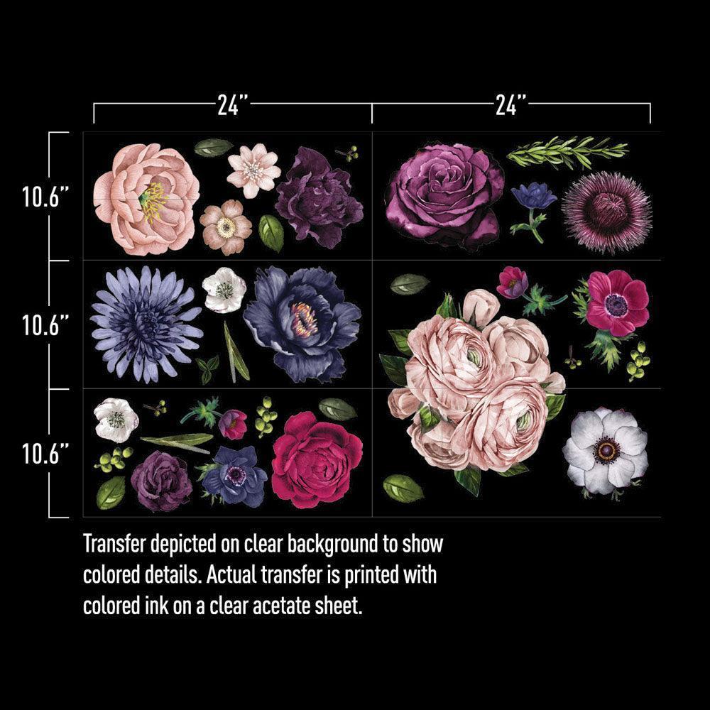 Sehr großes ReDesign-Transfer-Lush Floral II - Lioness Vintage