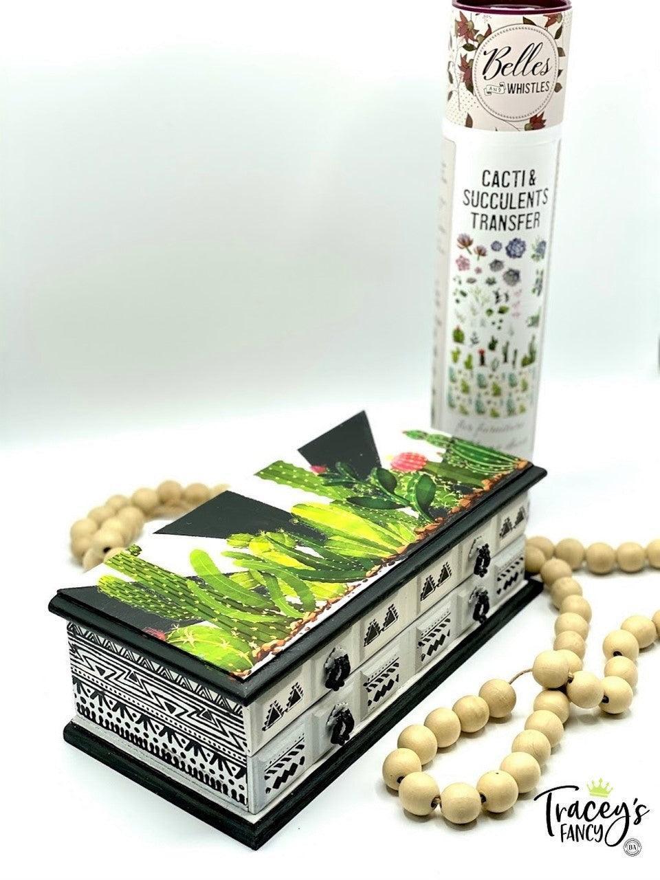 Transferfolien | Dixie Belle Transfer - Cacti & Succulents | 6 Blätter - Lioness Vintage