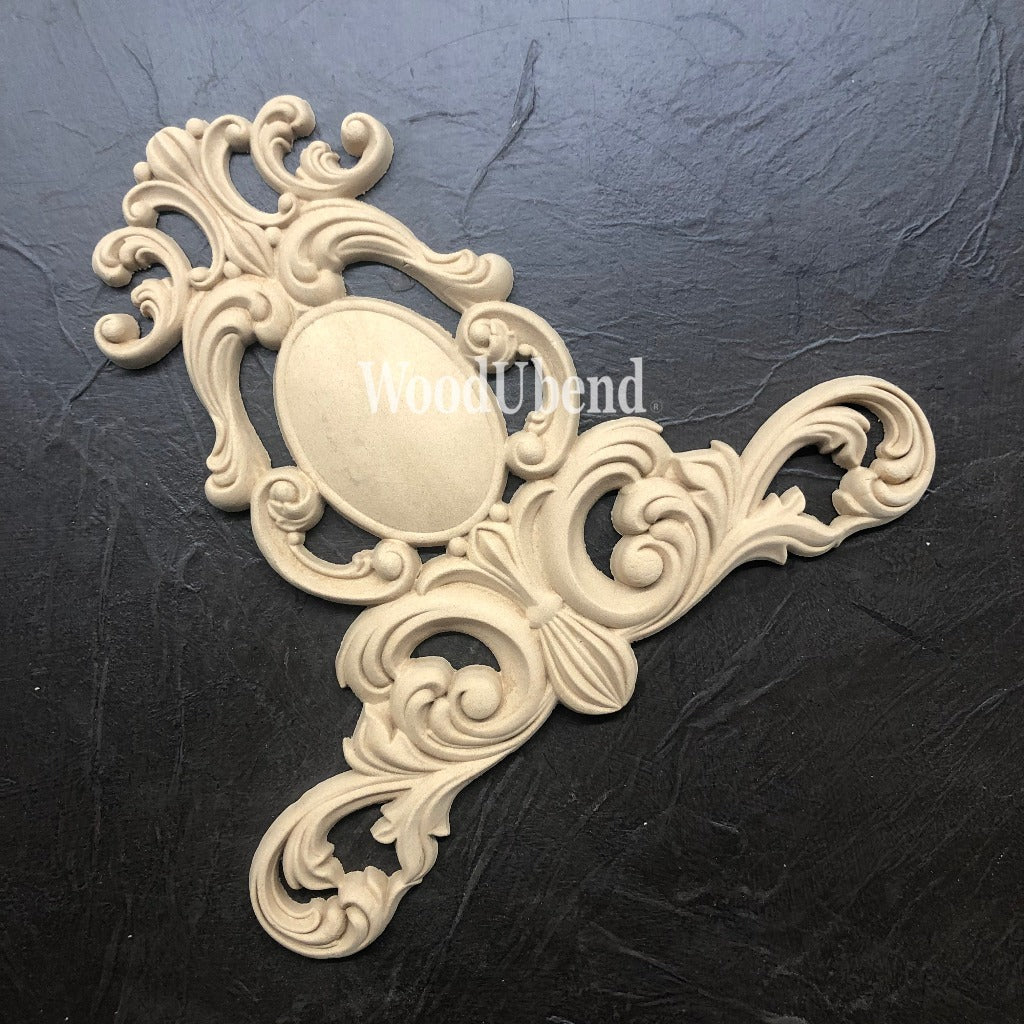 Barock_Plakette_woodUbend_heatable_mouldings_Decorative_Plaque_WUB1301