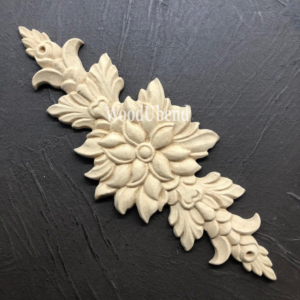 WoodUbend Flower Leaf Pediments WUB1221 - Lioness Vintage