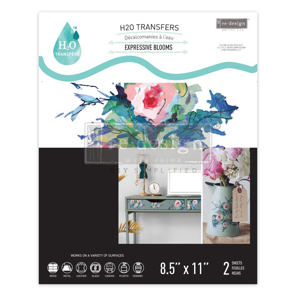 Expressive Blooms - Transferfolien H2O Wasserschiebefolie | Redesign - Lioness Vintage