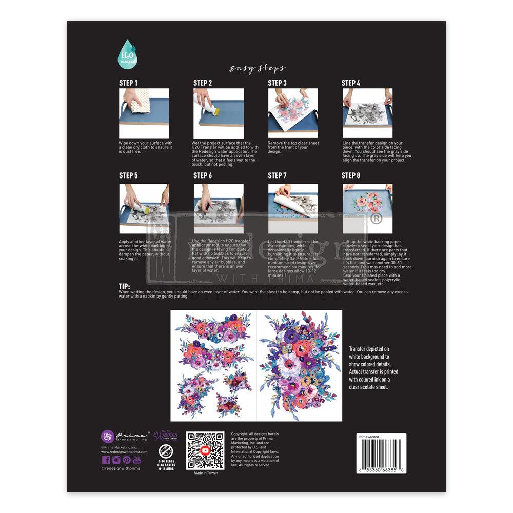Luminous Blooms - Transferfolien H2O Wasserschiebefolie | Redesign
