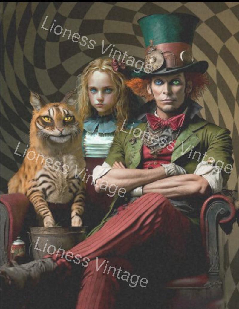 Alice mit Freunden | Decoupage | Seidenpapier - Lioness Vintage