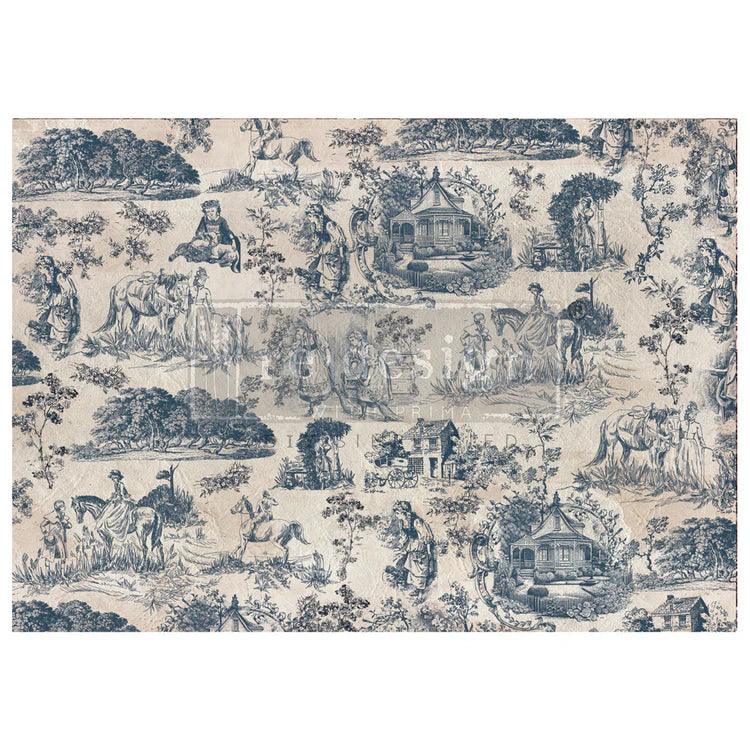 Toile_de_Jouy_Decoupage_Papier_redesign_Moebel_bekleben