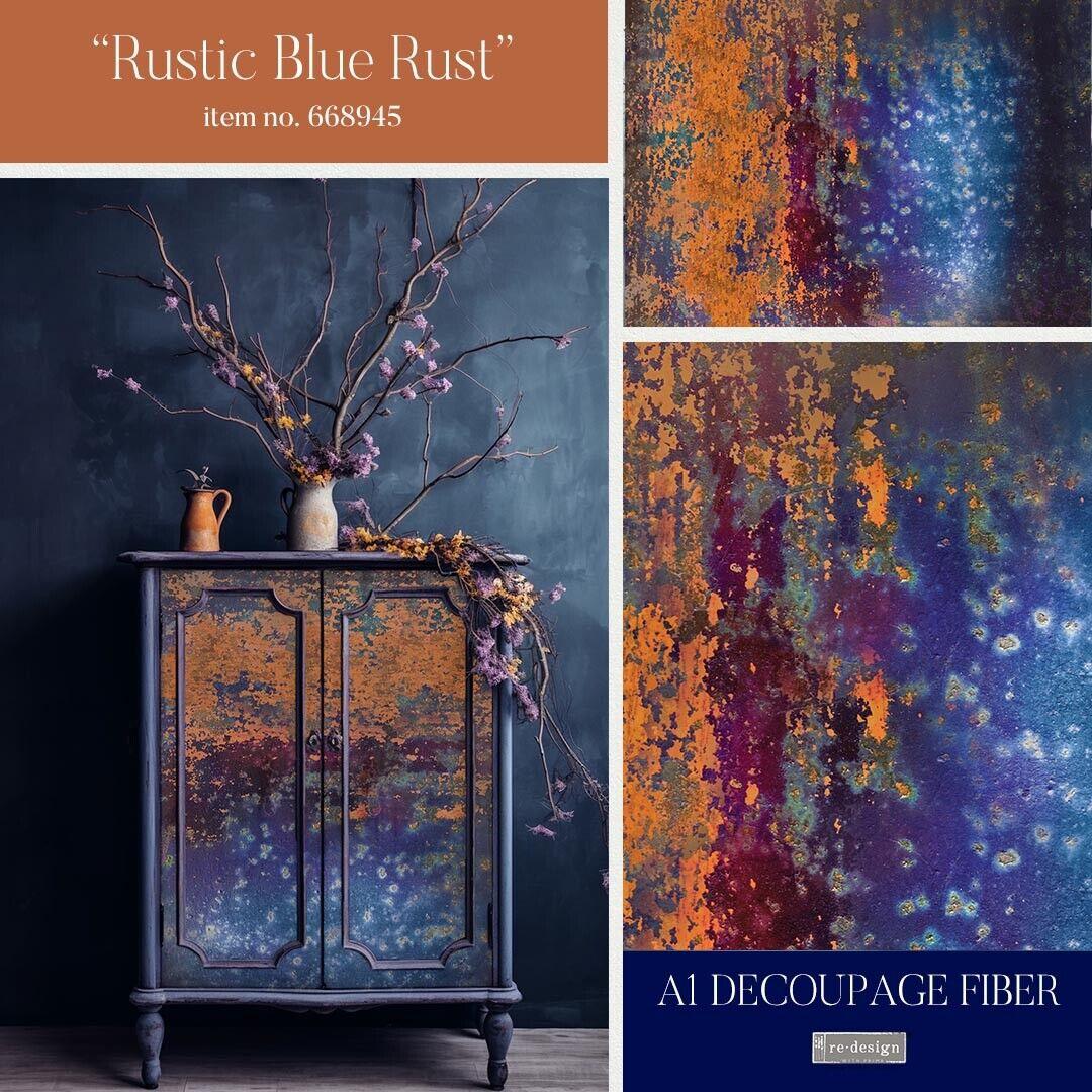 Rustic Blue Rust | DIN A1 Decoupage | ReDesign