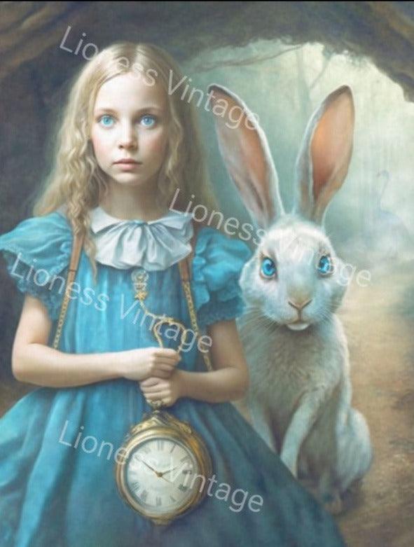 Alice & Hase | Decoupage | Seidenpapier - Lioness Vintage