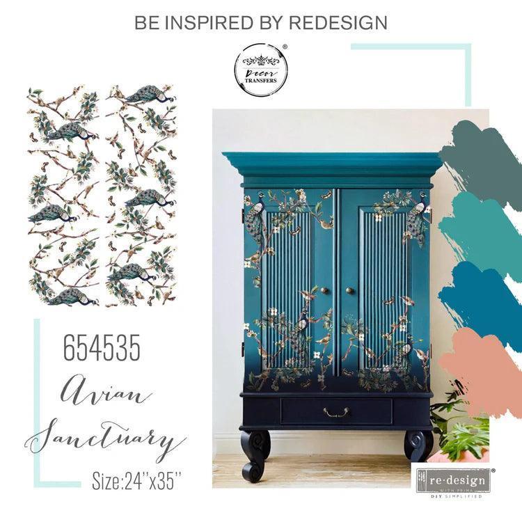 Avian Sanctuary | Redesign Transfers | Pfauenmuster - Lioness Vintage