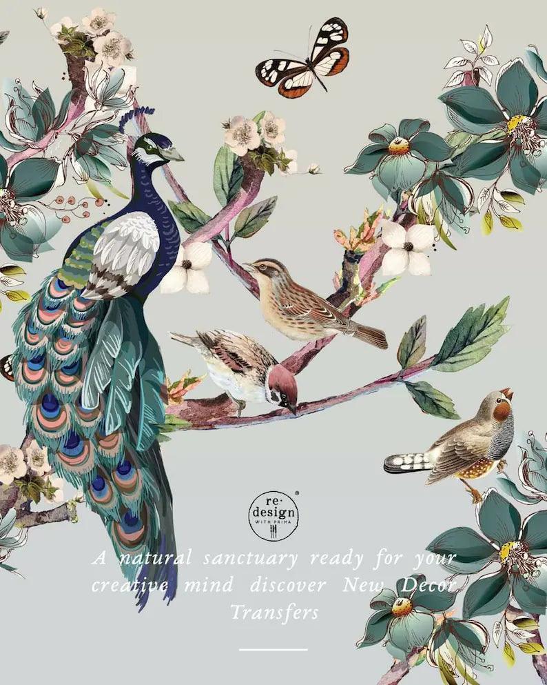 Avian Sanctuary | Redesign Transfers | Pfauenmuster - Lioness Vintage