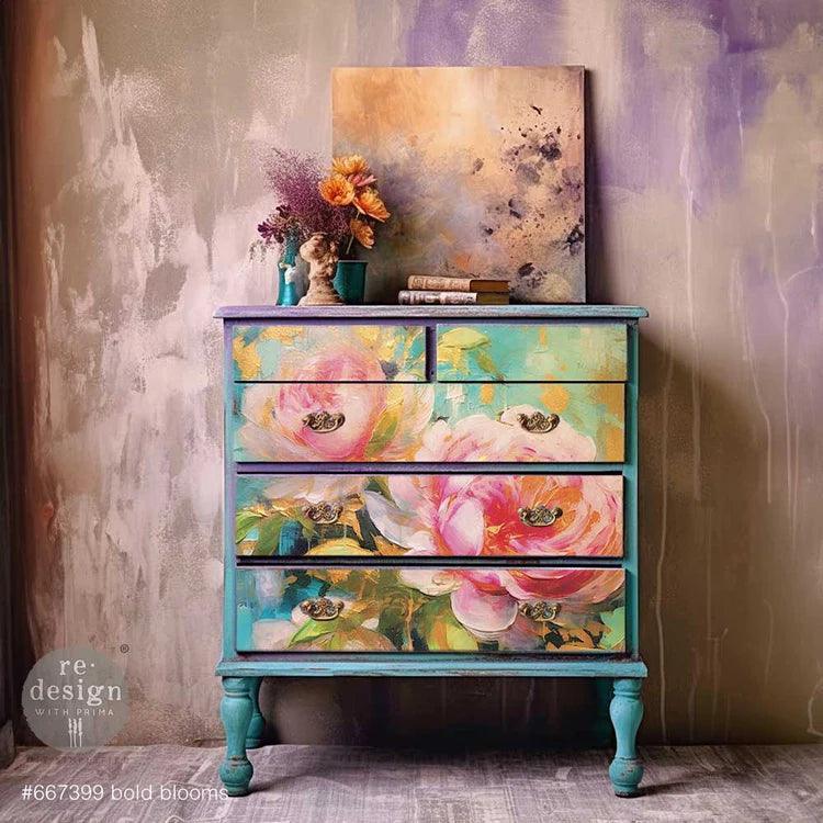 Bold Blooms | DIN A1 Decoupage Fiber Paper | ReDesign - Lioness Vintage