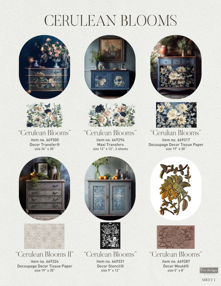 Cerulean Blooms | Decor Silikonform | Redesign with Prima