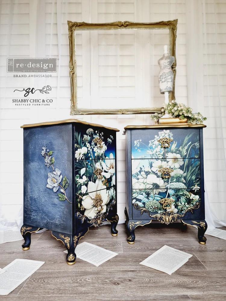 Contrast of Night and Petal | DIN A1 Decoupage Fiber Paper | ReDesign - Lioness Vintage