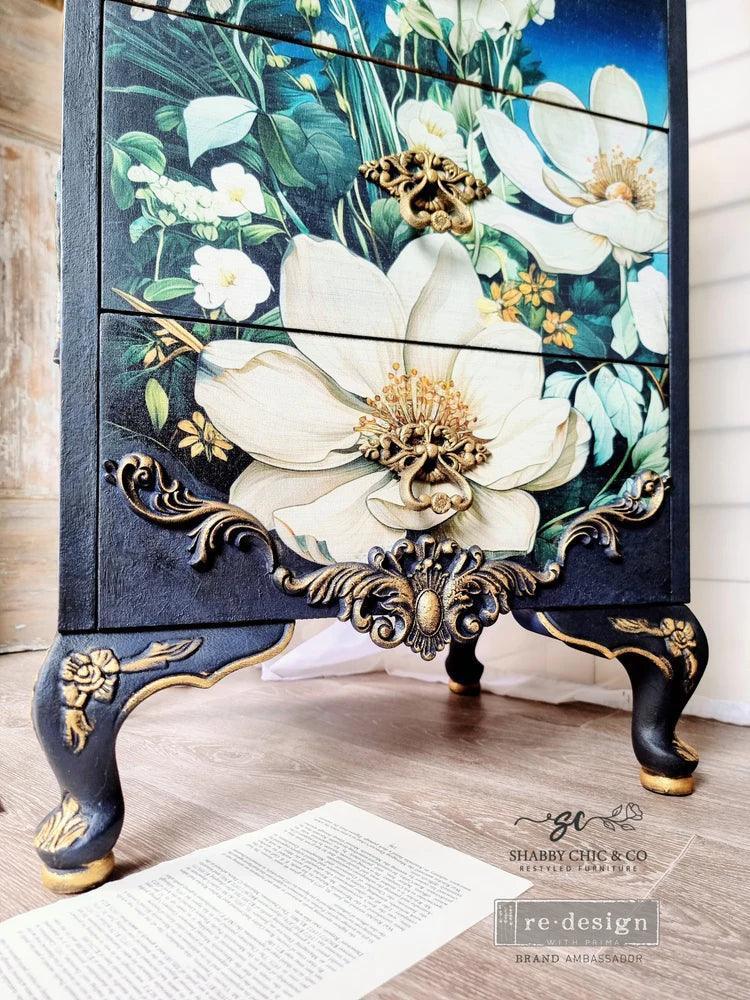 Contrast of Night and Petal | DIN A1 Decoupage Fiber Paper | ReDesign - Lioness Vintage