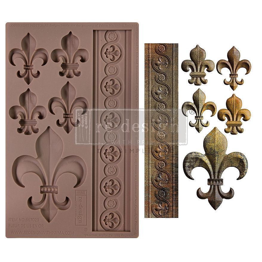 Fleur De Lis En Or | Silikonform | Redesign Décor Moulds - Lioness Vintage