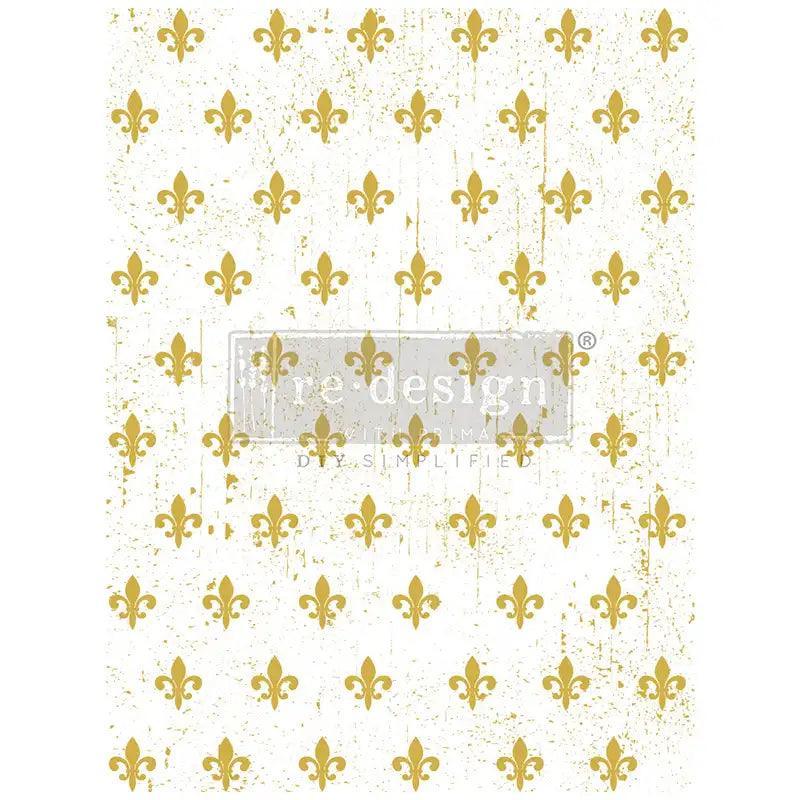 Fleur De Lis | französische Lilie| Redesign Transfer | Goldmuster - Lioness Vintage