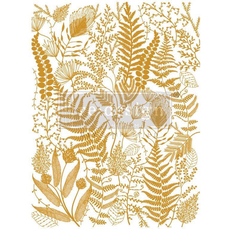 Foliage Finesse - Goldfarne | ReDesign Transfer | Goldfoil Kacha - Lioness Vintage