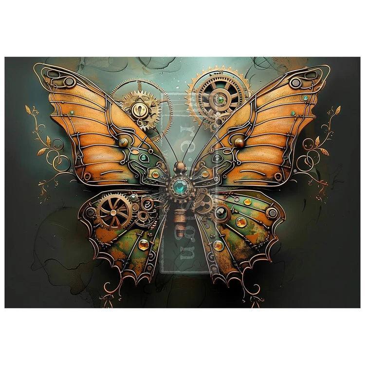 Gadgetwing | DIN A1 Decoupage | ReDesign - Schmetterling Steampunk - Lioness Vintage