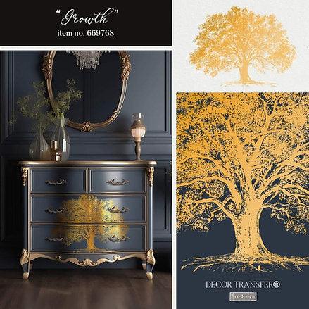 Growth - Gold Baum | ReDesign Transfer | Goldfoil Kacha - Lioness Vintage