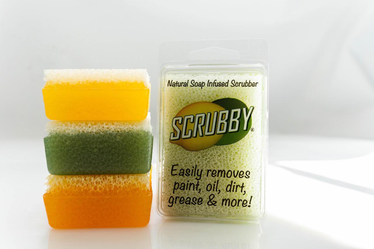 Scrubby Soap | Pinselseife Limetten|Zitronenduft mit Schwamm inkludiert