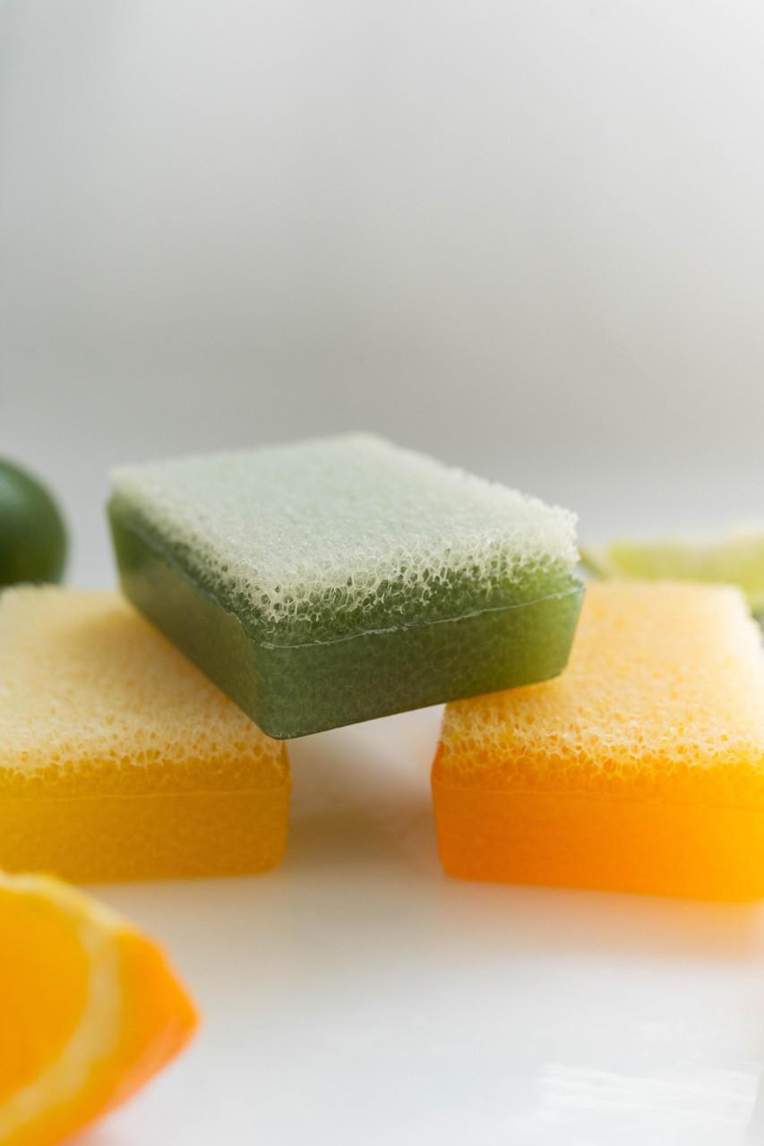 Scrubby Soap | Lemon Brush Soap | Lemon sponge included
