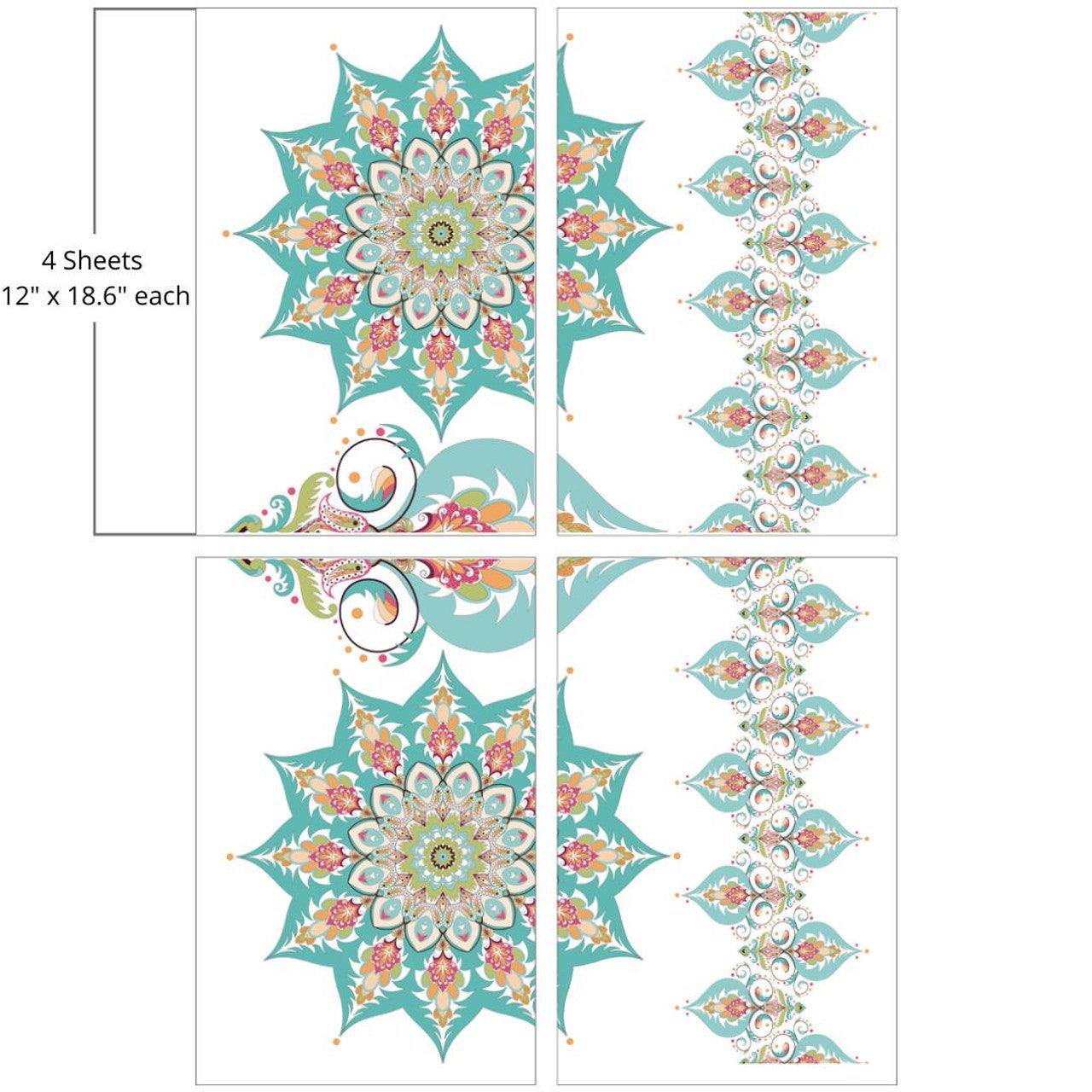 Transferfolien | Dixie Belle Transfer - Kaleidoscope | 4 Blätter - Lioness Vintage