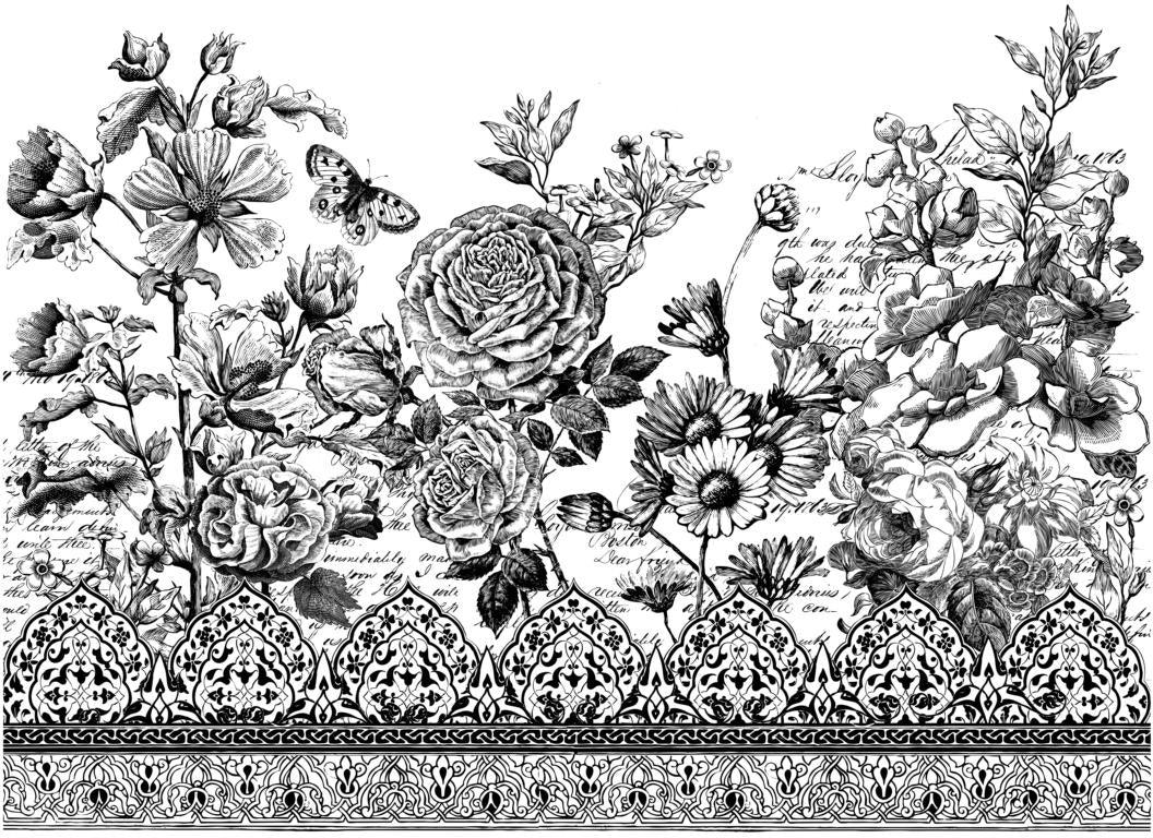 "Astoria Foliage" großes Möbelbild zum Ausmalen - Lioness Vintage - Möbelmanufaktur