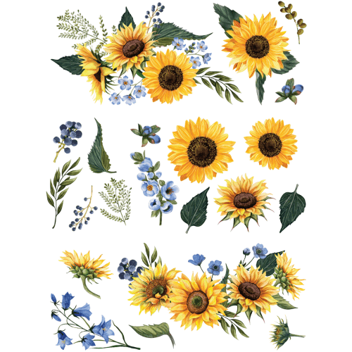 Großes Redesign Décor Transfers - Sunflower Fields - Lioness Vintage