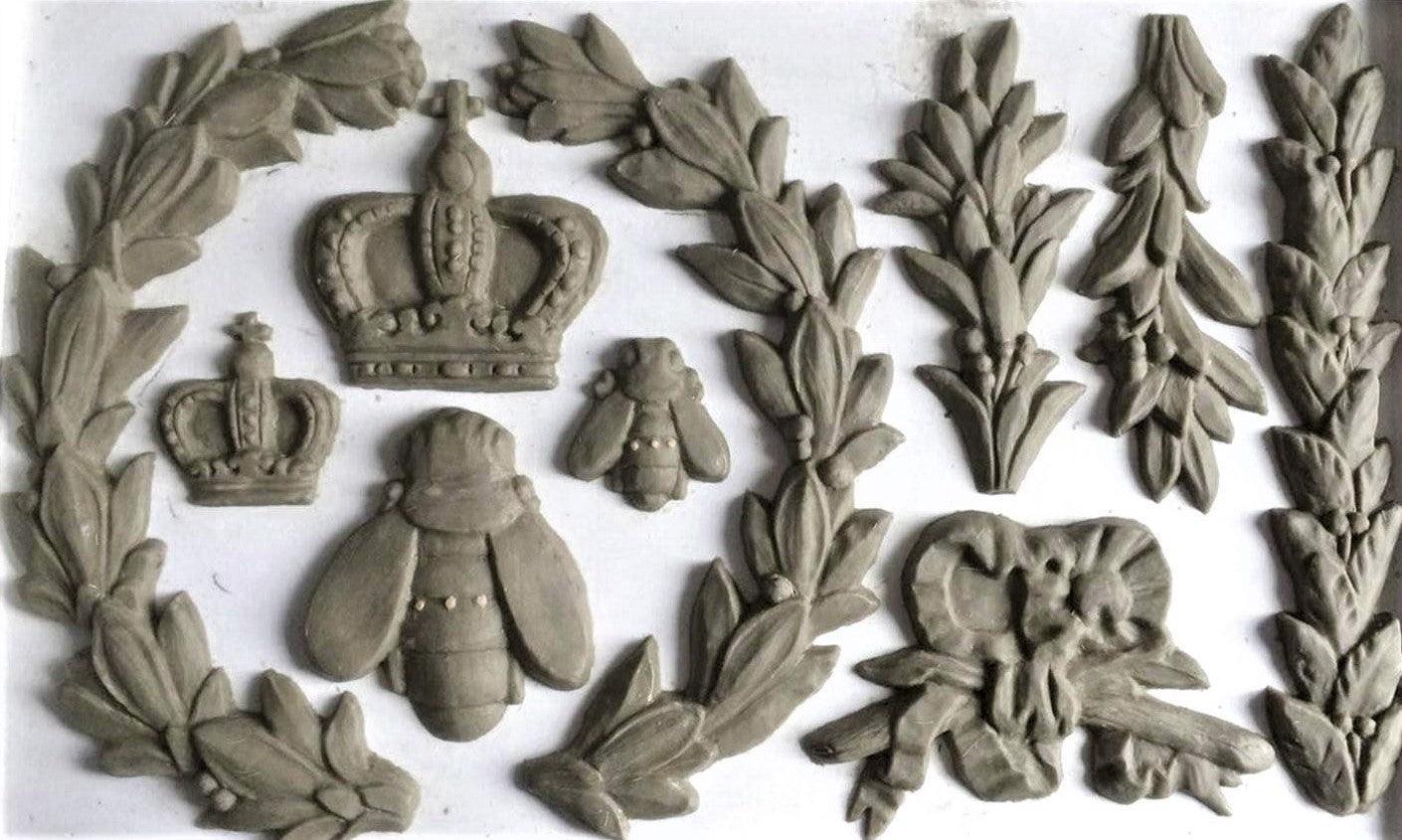 Iron Orchid Designs mould, Laurel, Silikonform Bienenkönigin - Lioness Vintage