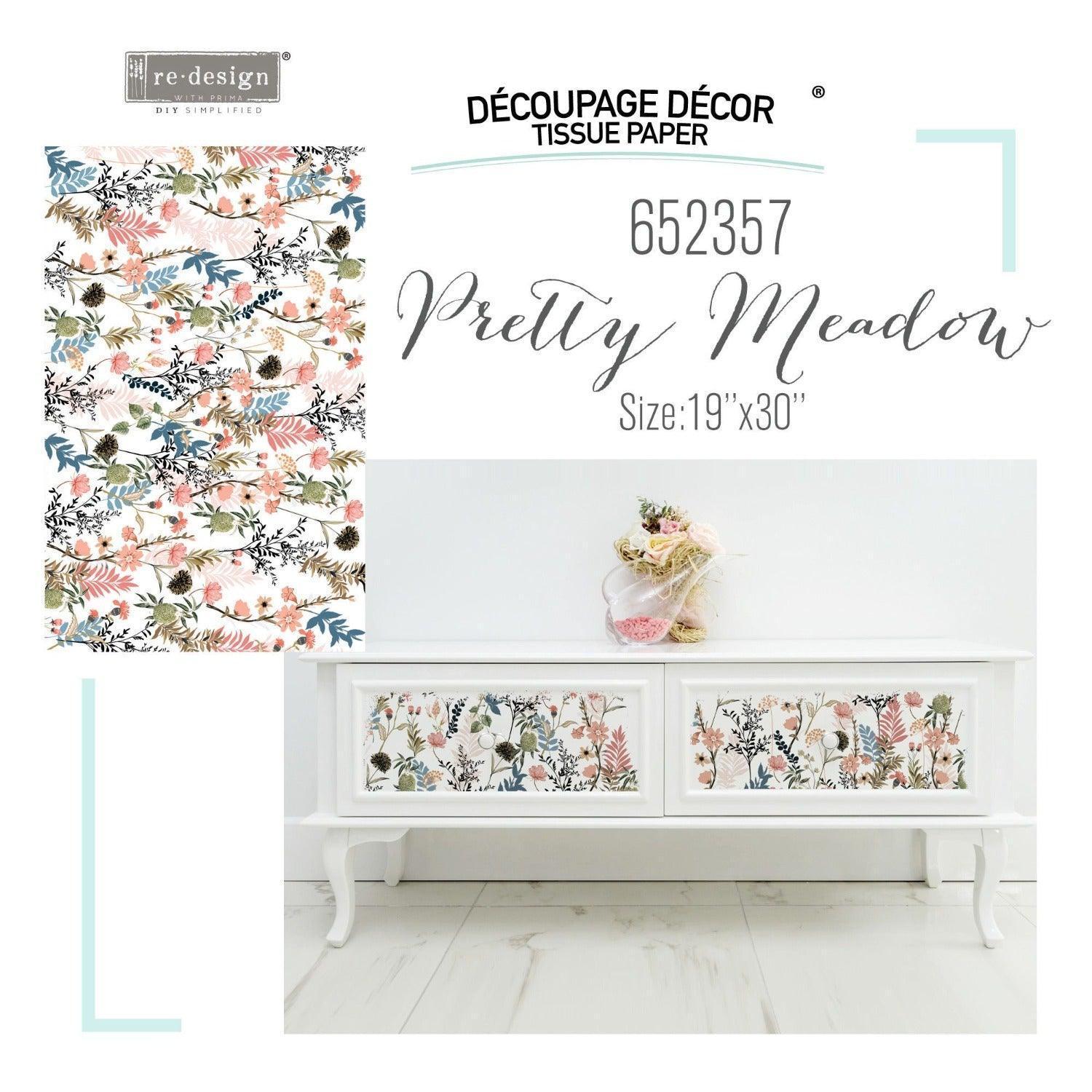 Pretty Meadows | Decoupage Tissue Papier | ReDesign - Lioness Vintage