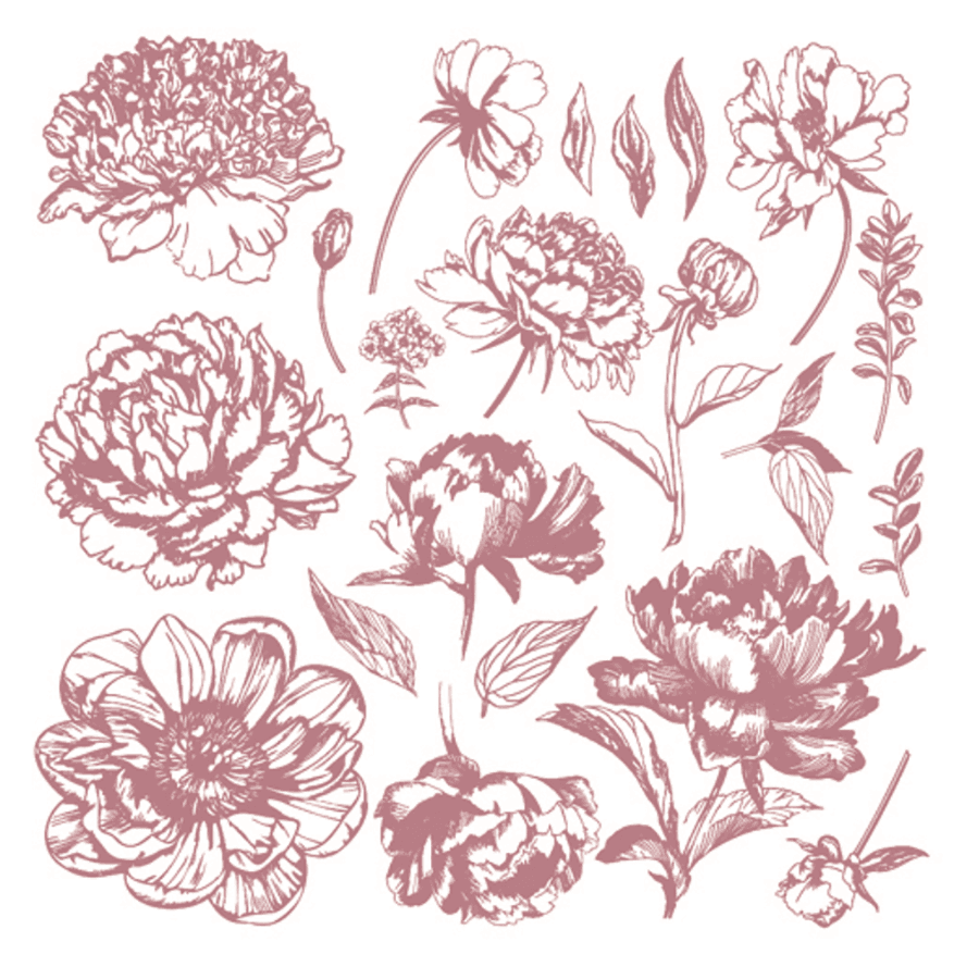 ReDesign Decor Stamp - Linear Floral, Blumen - Lioness Vintage