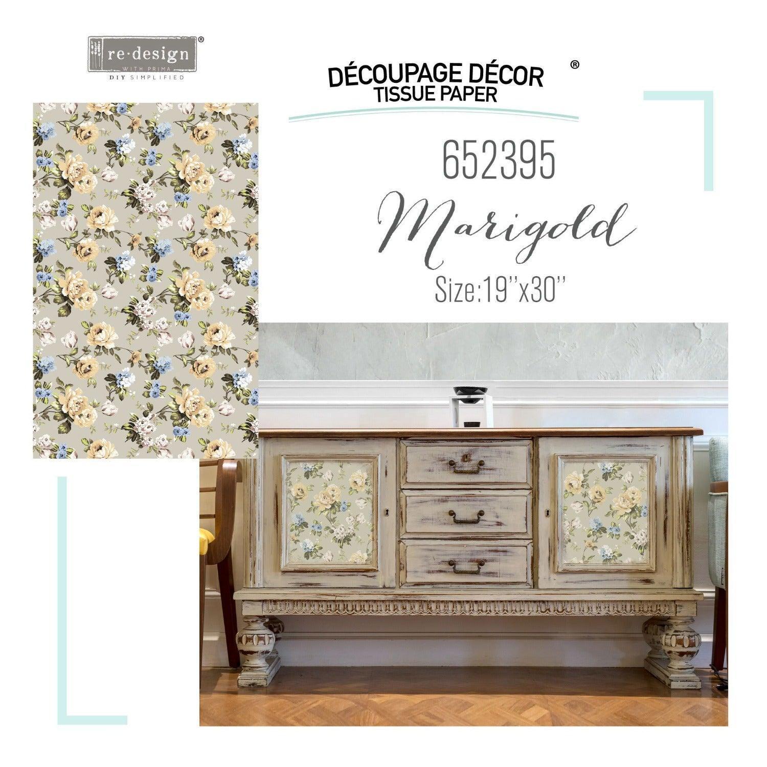 ReDesign Decoupage Decor Tissue Paper Marigold - Lioness Vintage