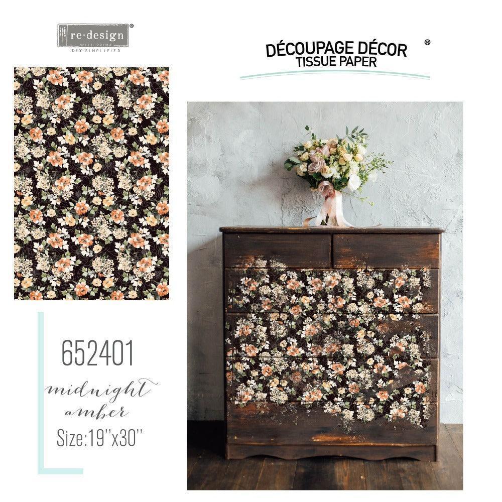 ReDesign Decoupage Decor Tissue Paper Midnight Amber - Lioness Vintage