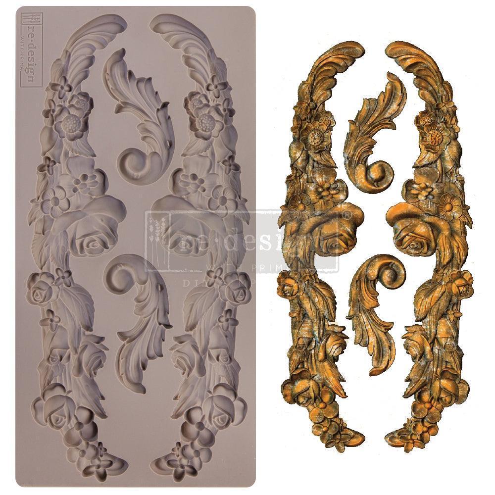 ReDesign Mould, Delicate Floral Strands, Silikonform - Lioness Vintage