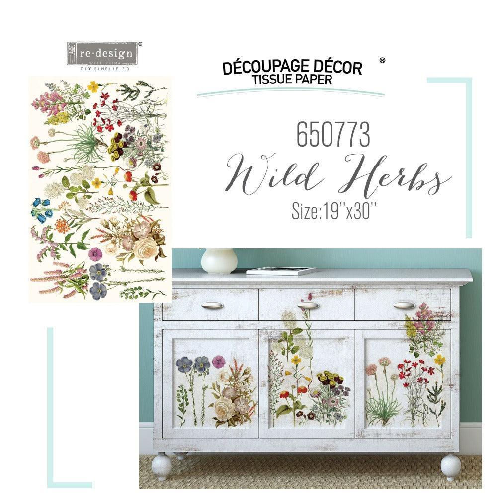 ReDesign | Decoupage Tissue Paper | Wild Herbs - Lioness Vintage