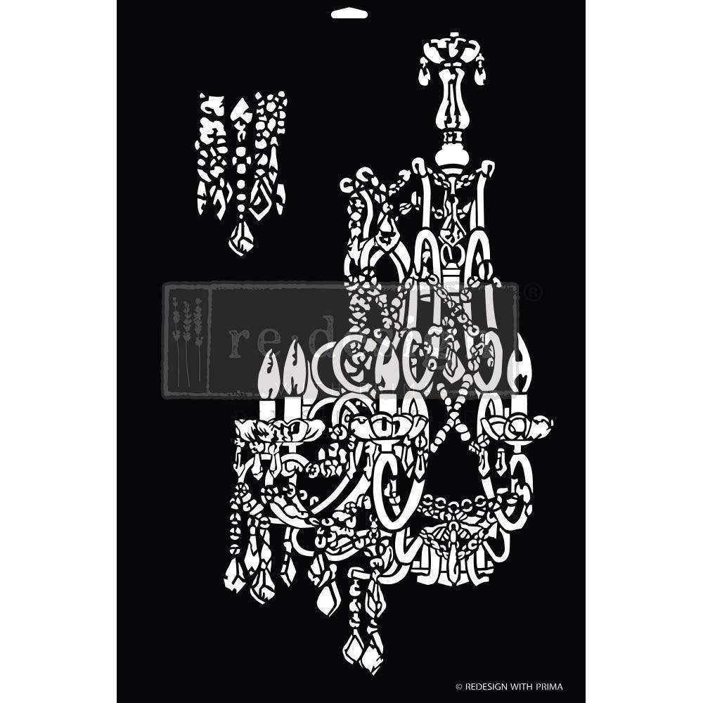 Redesign Stencil | Kacha - Empire Chandelier - XXL-Schablone - Lioness Vintage