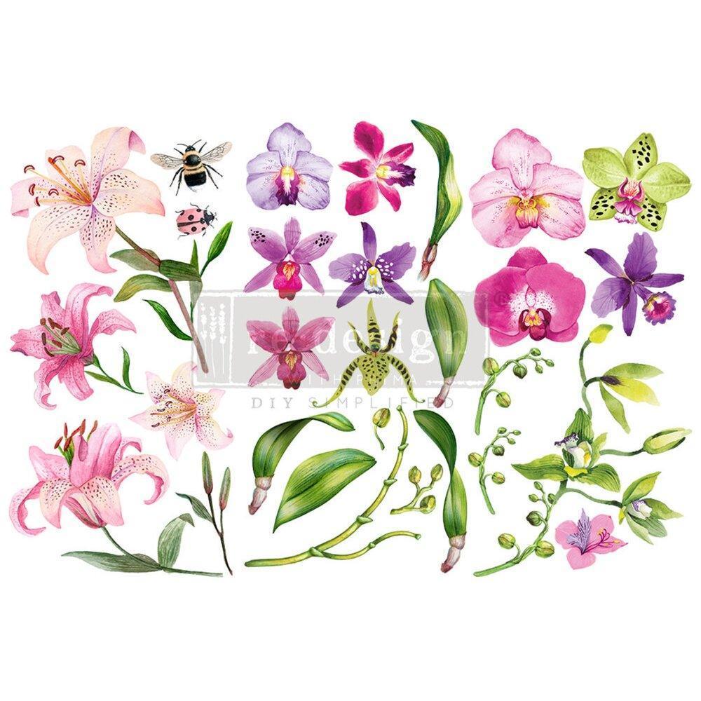 ReDesign Transfer | Sunset Tropics | kleine Orchideen - Lioness Vintage