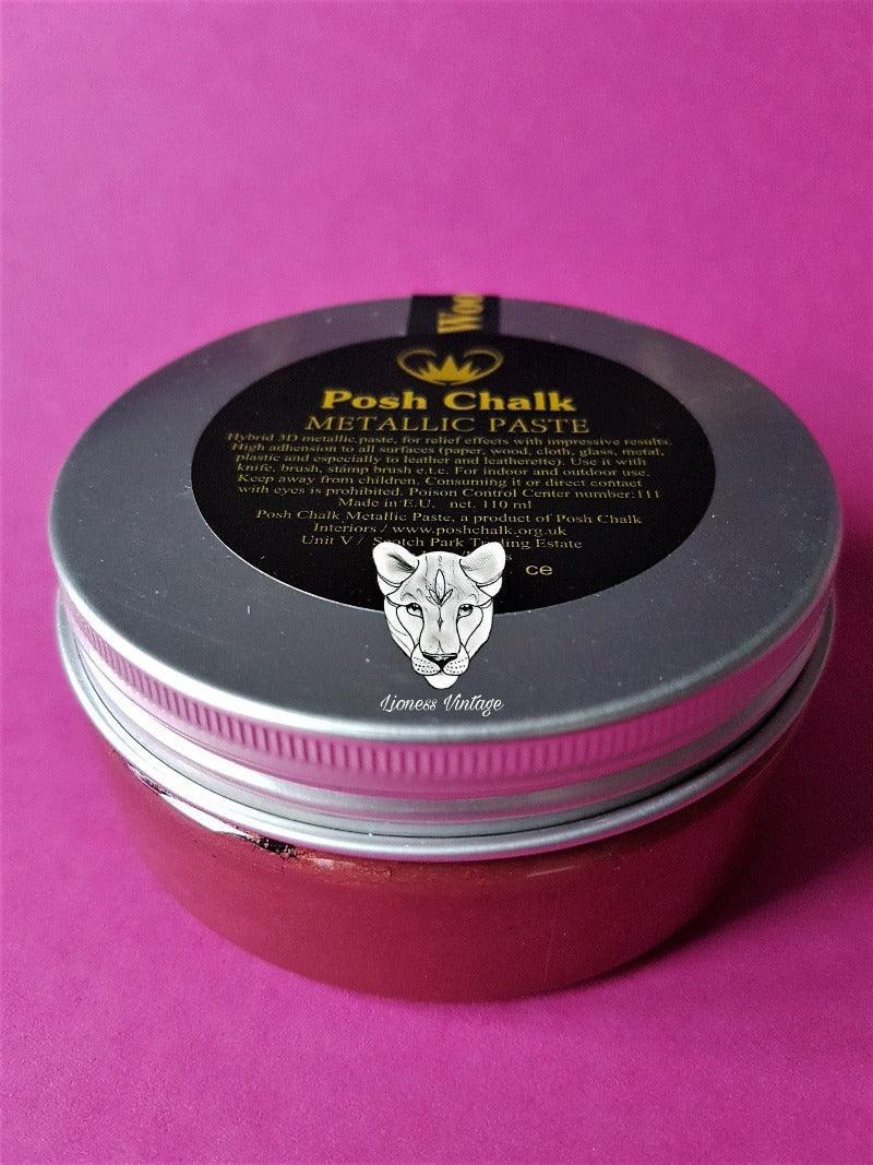 Rot Metallik Strukturpaste Posh Chalk Metallic Paste, Red Alizarin - Lioness Vintage