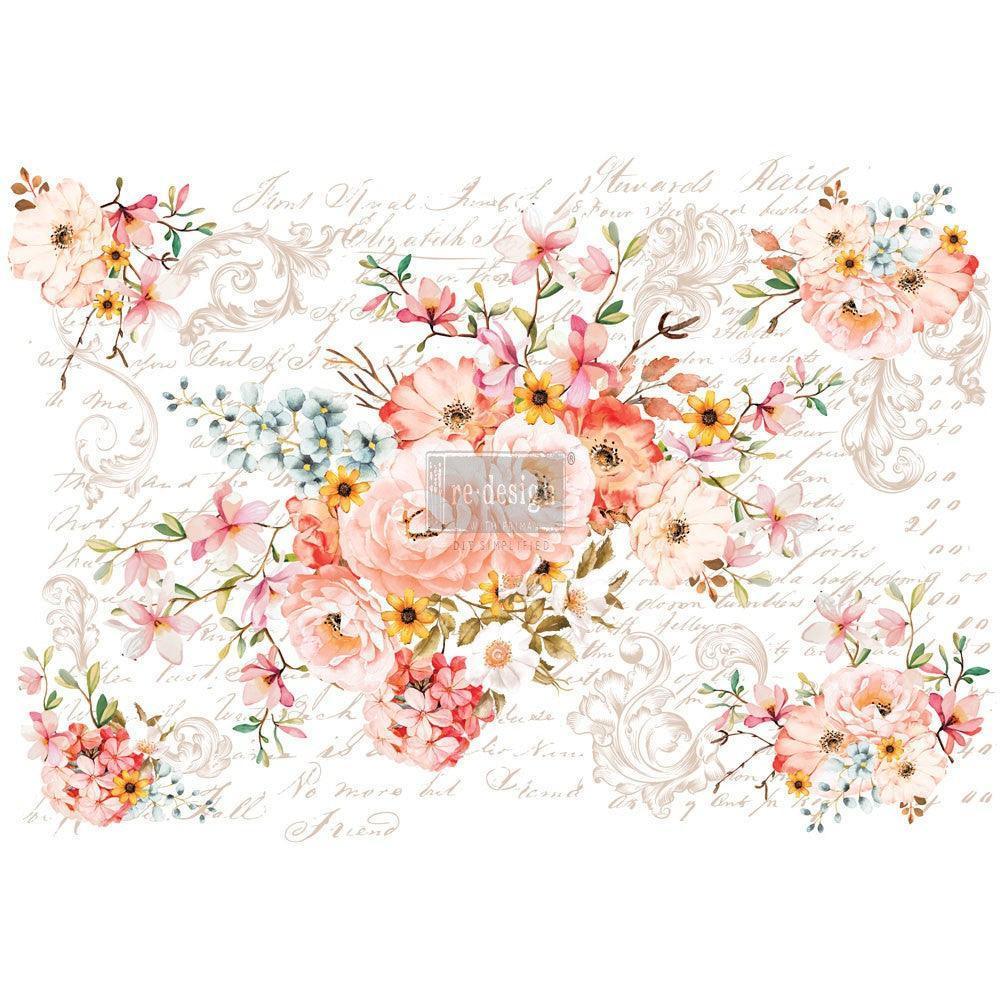 Sehr großes ReDesign Transfer - Rose Celebration - Lioness Vintage